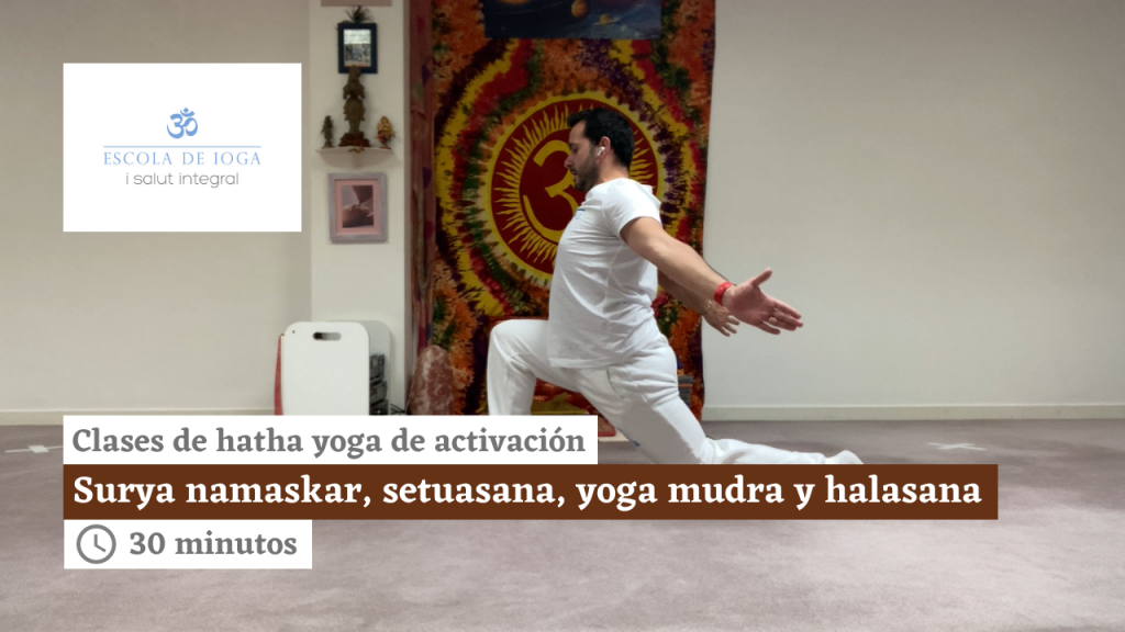 Hatha yoga de activación: surya namaskar, setuasana, yoga mudra y halasana