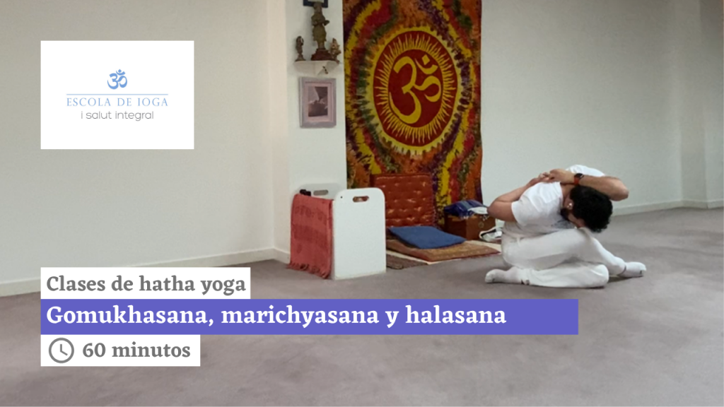 Hatha yoga: gomukhasana, marichyasana y halasana