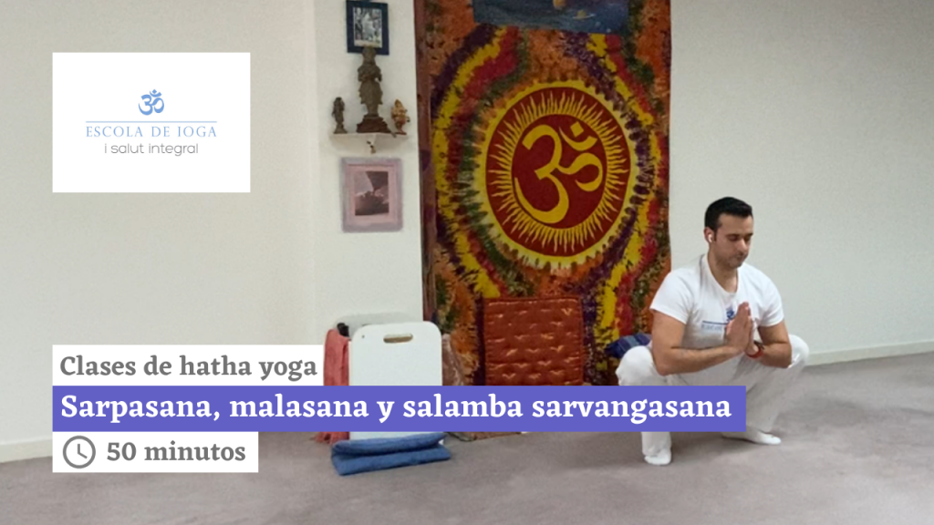 Hatha yoga: sarpasana, malasana y salamba sarvangasana