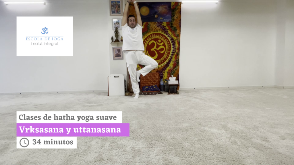 Hatha yoga suave: vrksasana y uttanasana
